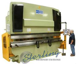 New-U.S. Industrial-Brand New U.S. Industrial Hydraulic Press Brake with Front Operated Power Back Gauge & Power Ram Adjust-USHB330-13HM-SMUSHB33013HM-01
