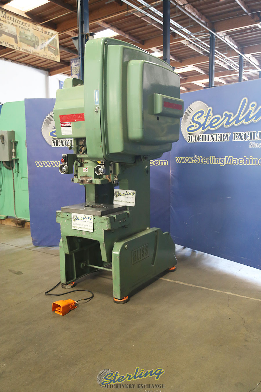 For Sale 45 Ton x 3" Used Bliss Single Crank OBI Punch Press, Mdl. C