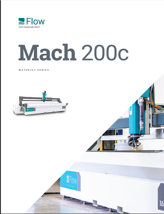 Flow Mach 200c waterjet brochure cover thumbnail
