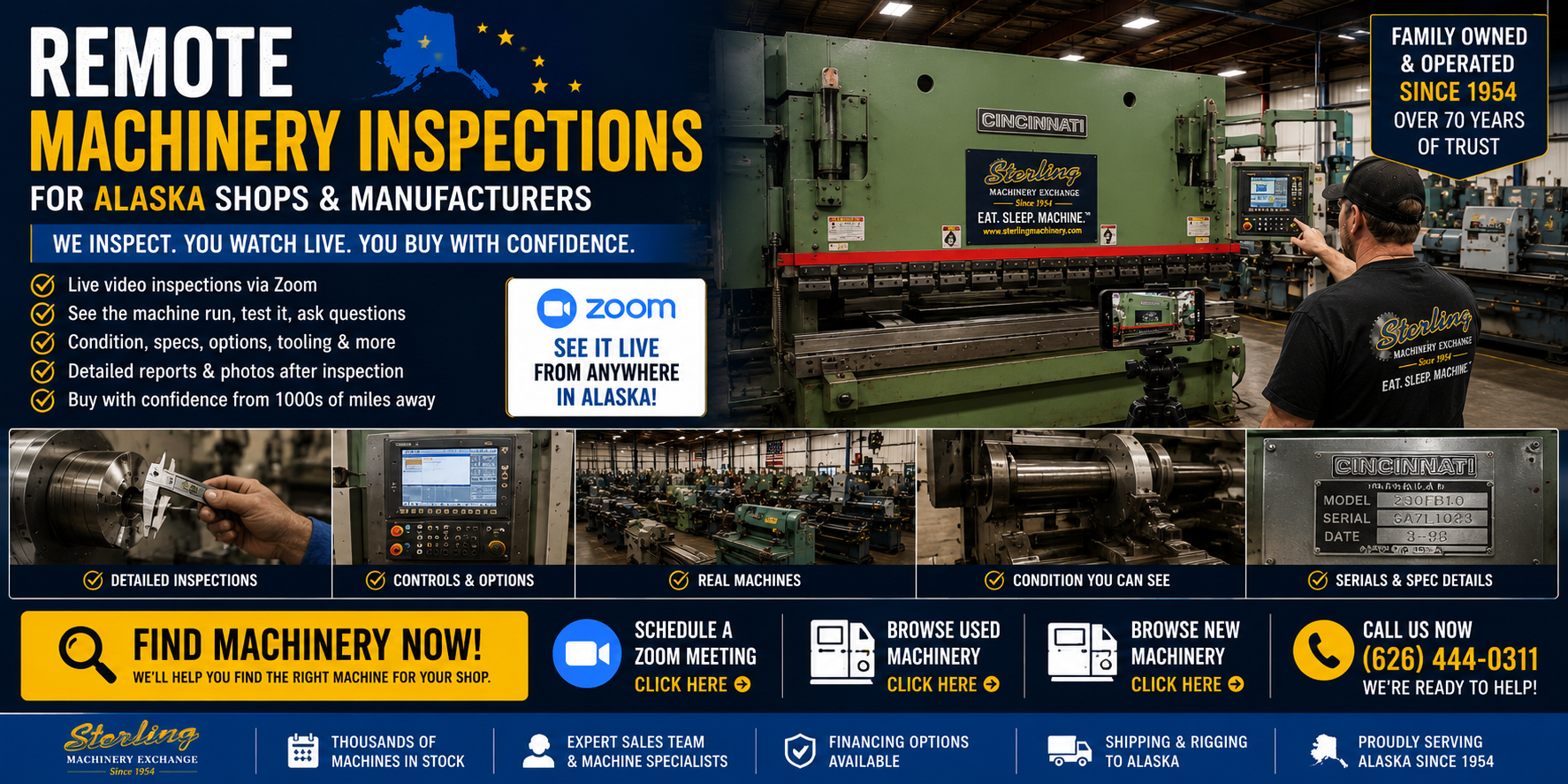 Live Alaska machine demonstrations with Sterling Machinery Exchange