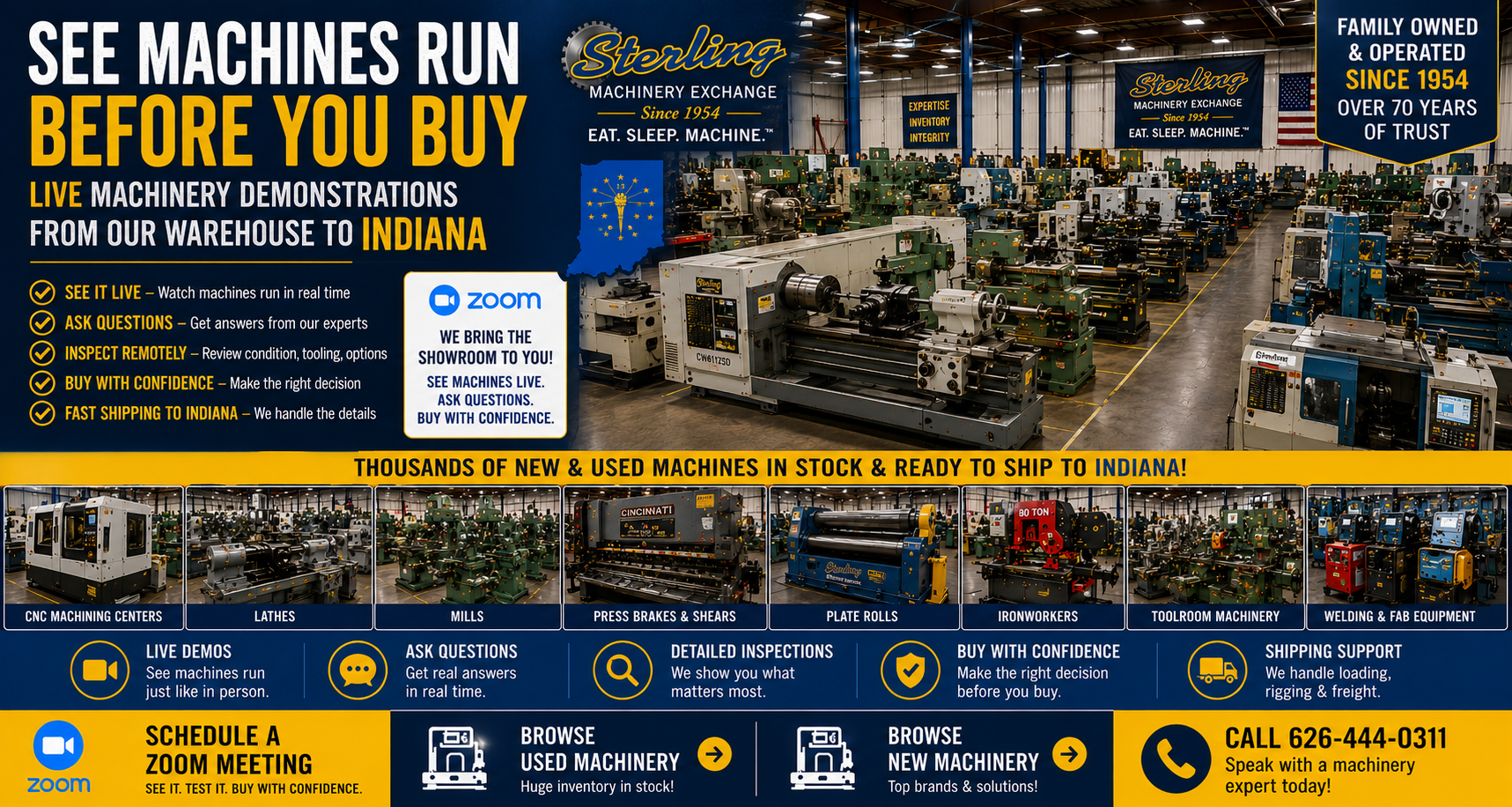 Live Iowa machine demonstrations with Sterling Machinery Exchange