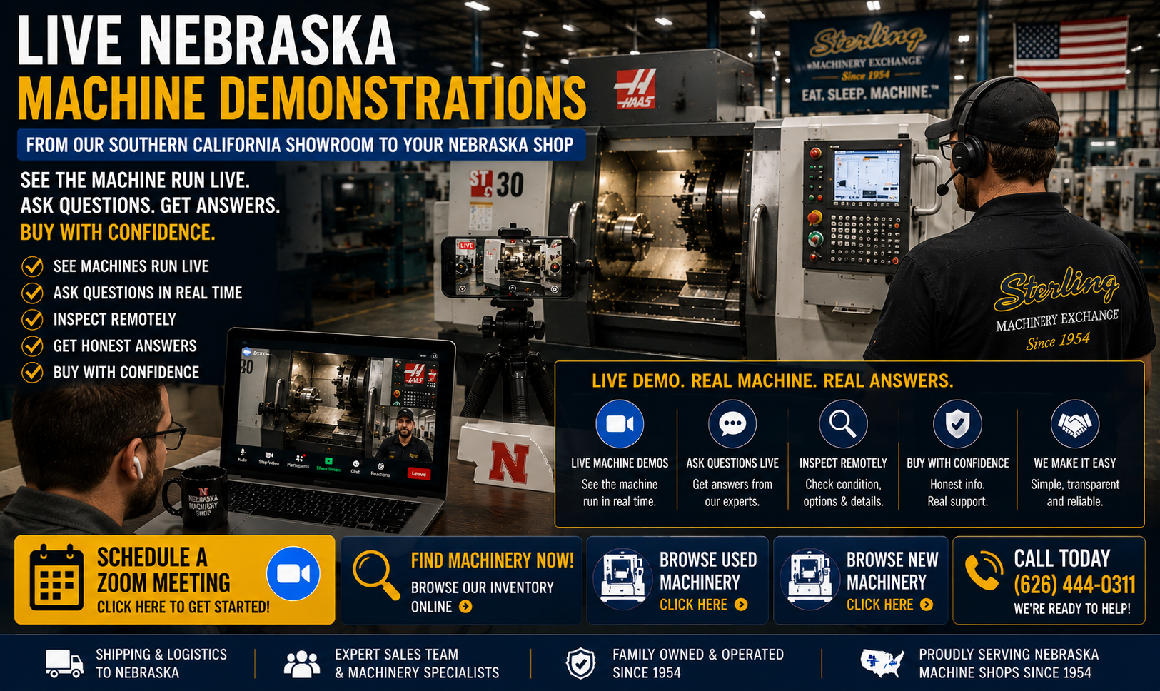 Live Nebraska machine demonstrations with Sterling Machinery Exchange