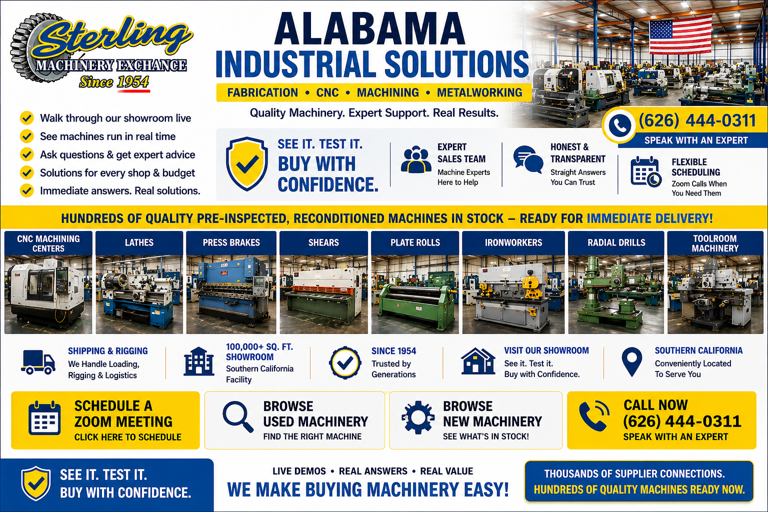 Remote machinery inspections for Alabama machine shops and manufacturers