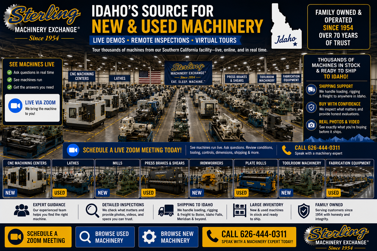 Remote machinery inspections for Idaho machine shops and manufacturers