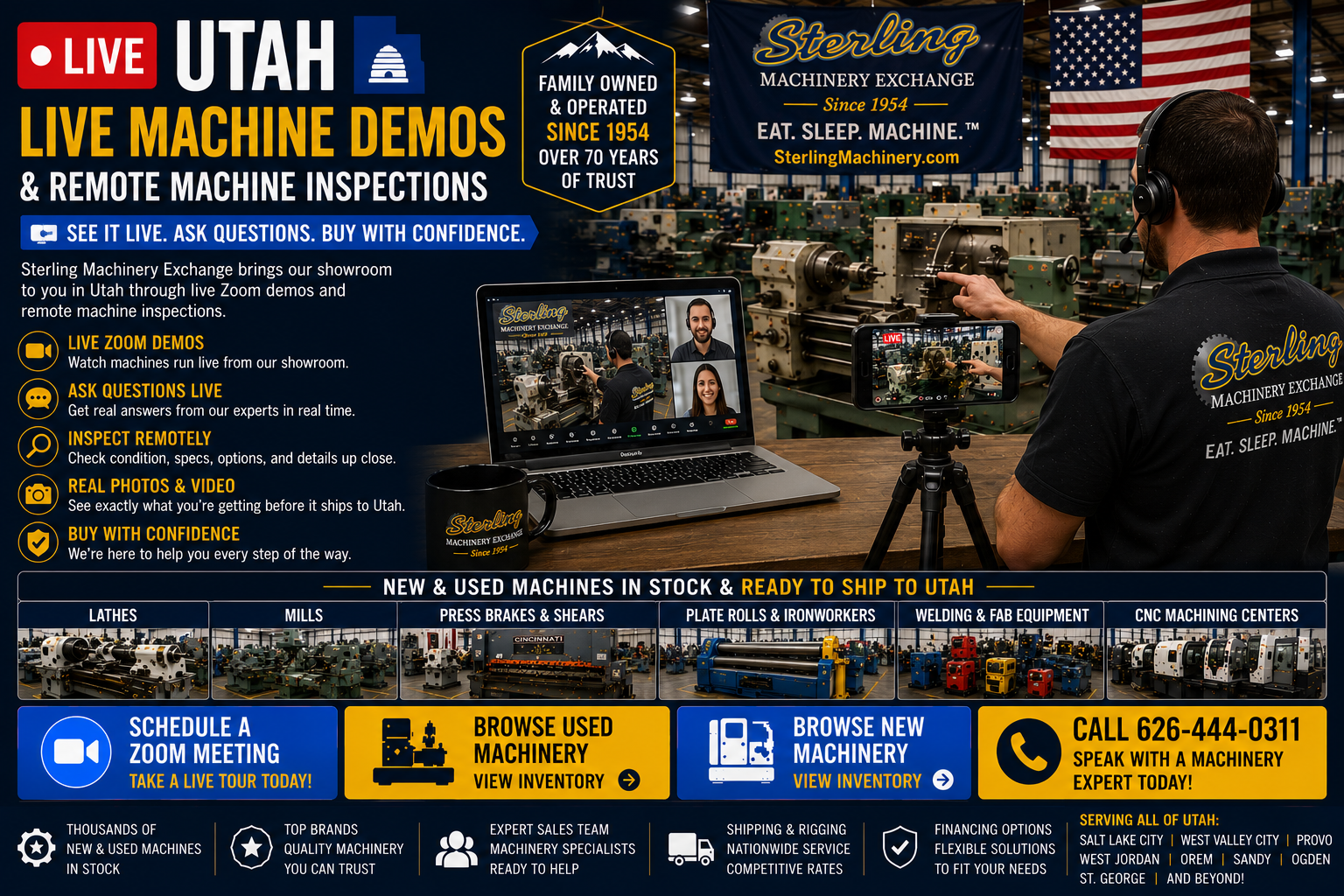 Remote machinery inspections for Utah machine shops and manufacturers