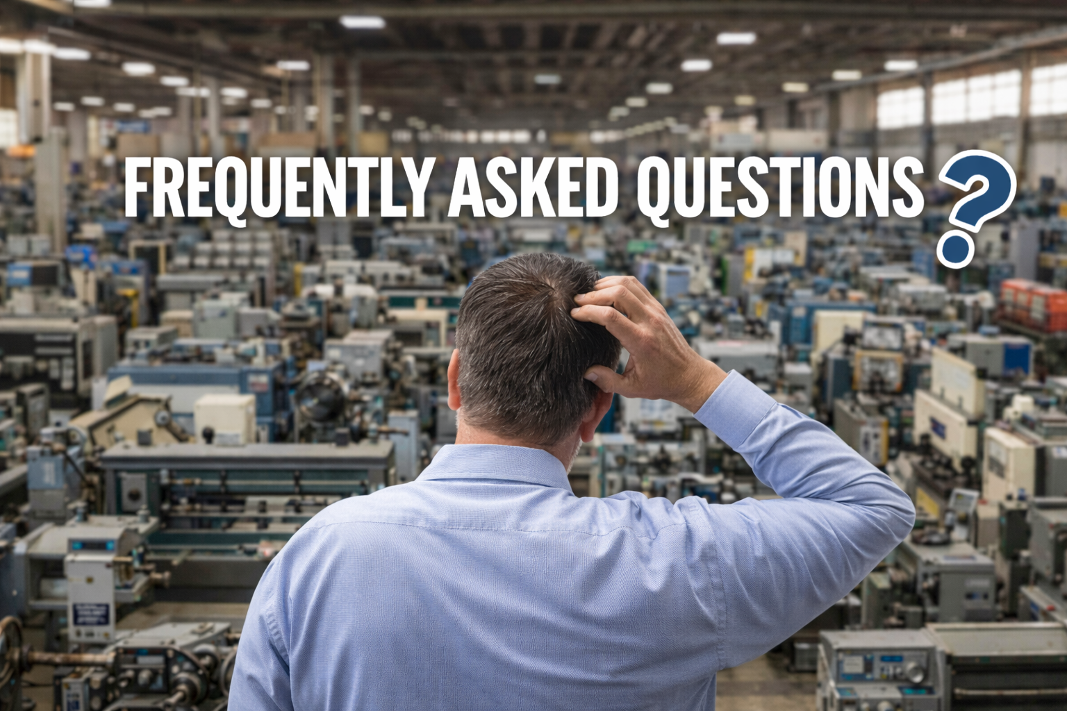 Industrial machinery FAQ including buying selling shipping financing and inspections