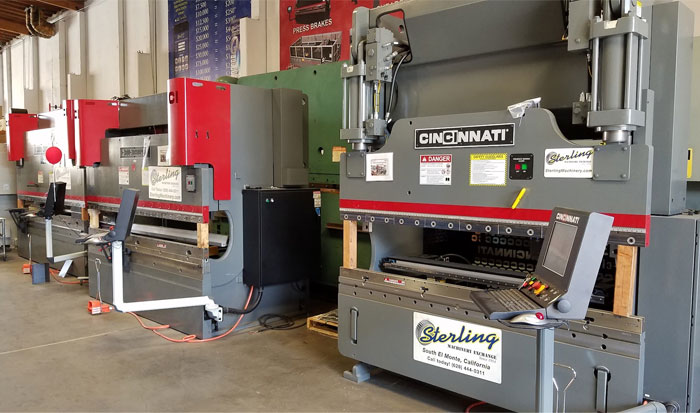 Cincinnati press brakes, fiber lasers, and shears available nationwide from Sterling Machinery Exchange