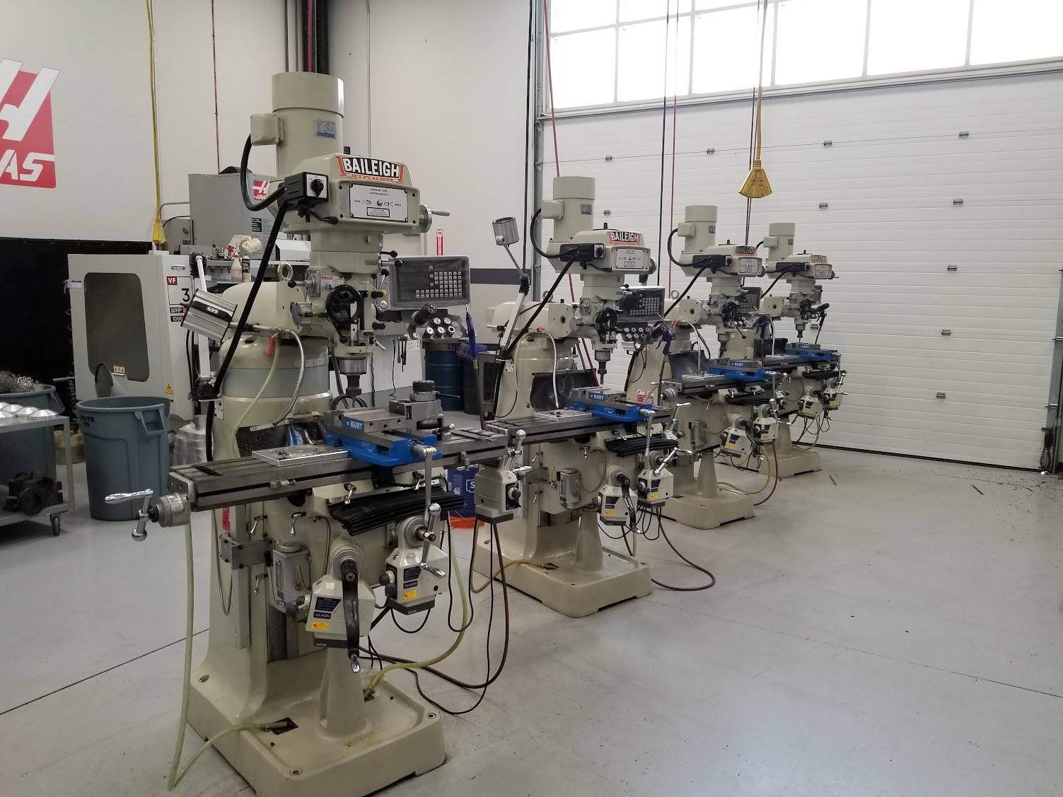 Industrial training milling machines