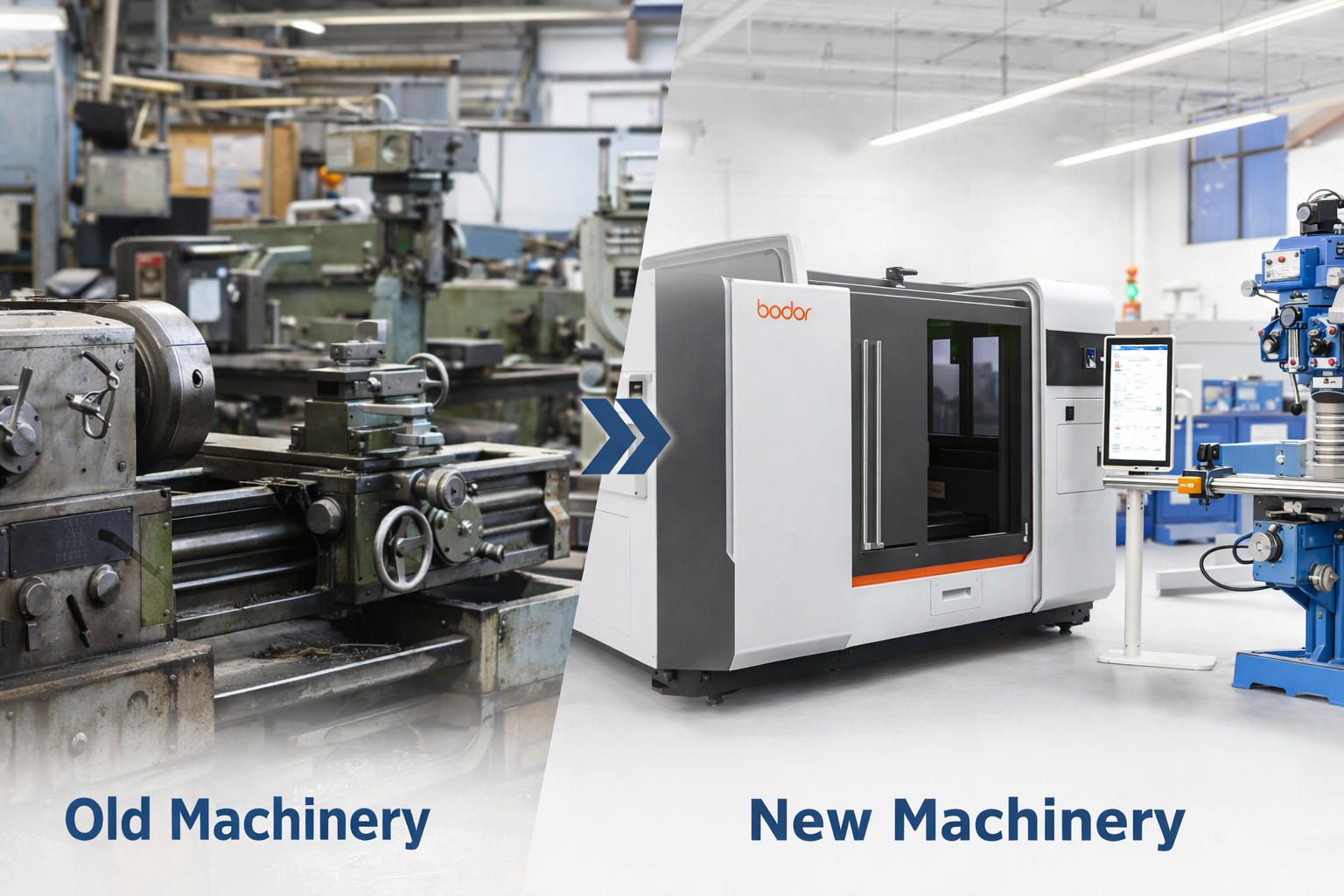 School machine shop lab with CNC and manual milling machines supporting technical education and workforce training programs