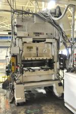 used minster piecemaker straight side double crank press with rowe servo feederP2- 100