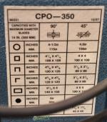 brand new scotchman (low turn, power clamping and manual head down feed) circular cold saws (for cutting steel, stainless, aluminum, brass, copper, plastics)CPO 350 LTPK