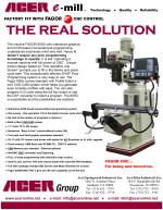 brand new acer vertical cnc milling machine with (2 axis) fagor cnc control system3VKH EMILL FAGOR2