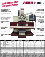 brand new acer vertical cnc milling machine with (2 axis) fagor cnc control system3VKH EMILL FAGOR2