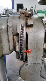 used delta/rockwell drill press with t-slotted cast iron stand and