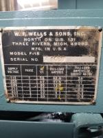 used w.f. wells semi automatic horizontal bandsaw (twin post design)F-15